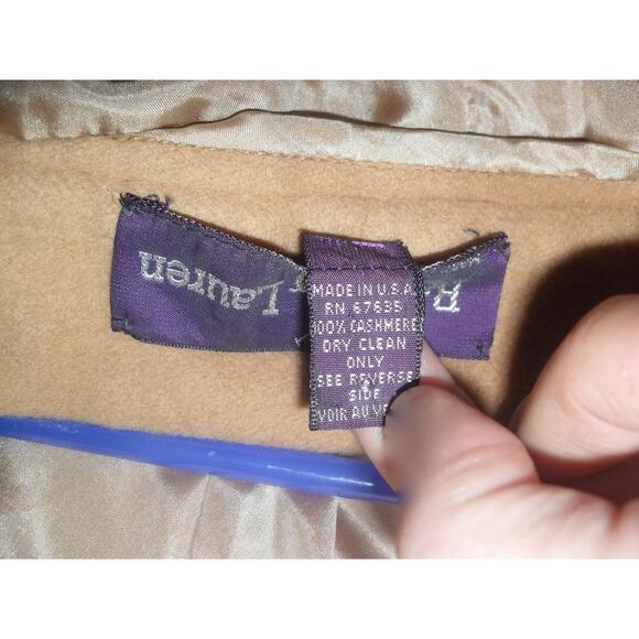 VINTAGE UNWORN 80'S RALPH LAUREN CAMEL 100% CASHMERE SKIRT & JACKET SUIT - Picture 5 of 10